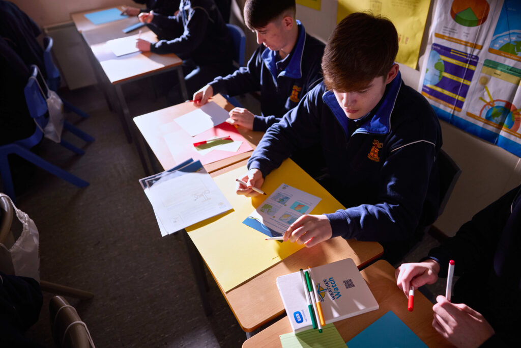 Students engaging in a classroom session as part of the Weather Watch programme